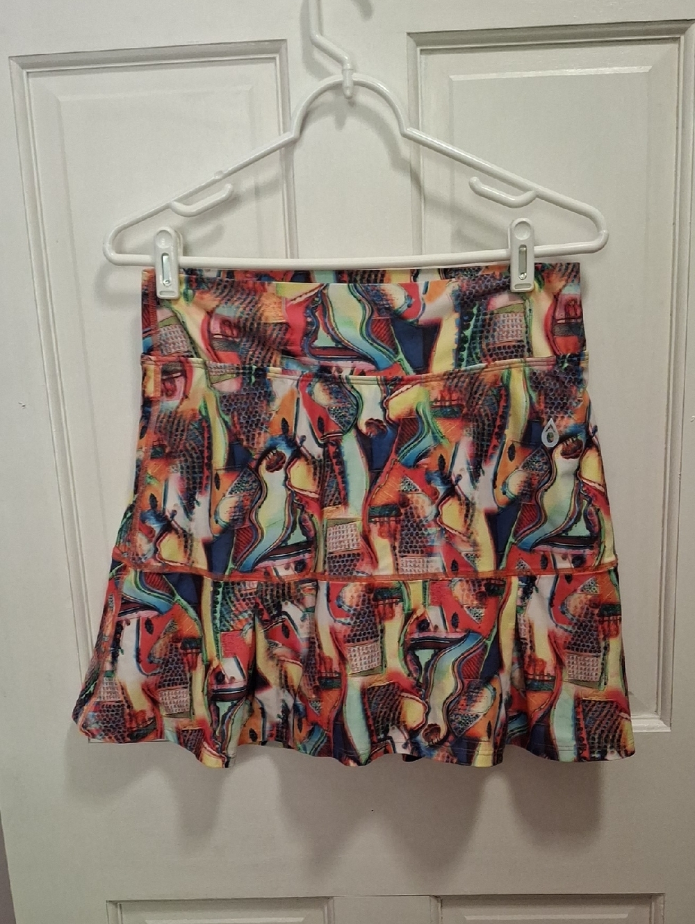 Dona Jo Abstract Multicolor Circle Skirt Sz 3 (L-XL)